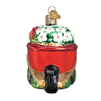 Old World Christmas Glass Wheelbarrow Ornament