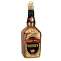 Single Malt Whisky Bottle Glass Christmas Ornament
