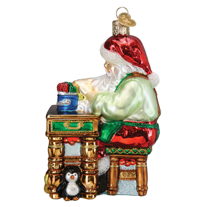 Workshop Santa Ornament - Old World Christmas 40346