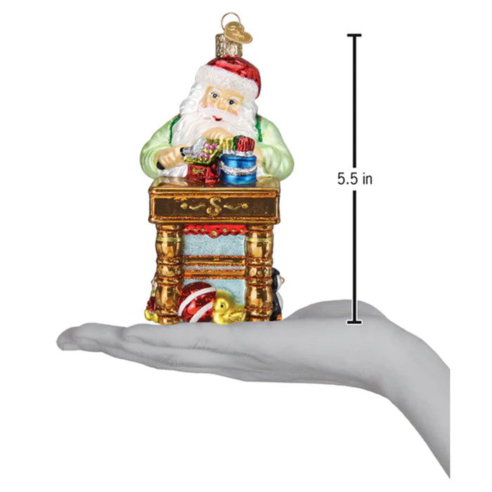 Workshop Santa Ornament - Old World Christmas 40346