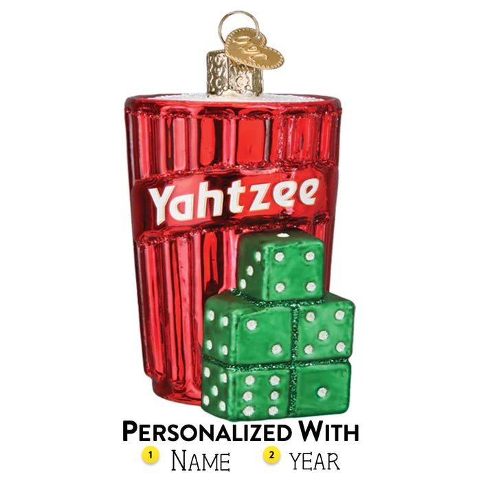 Yahtzee Tree Ornament - Old World Christmas Personalized